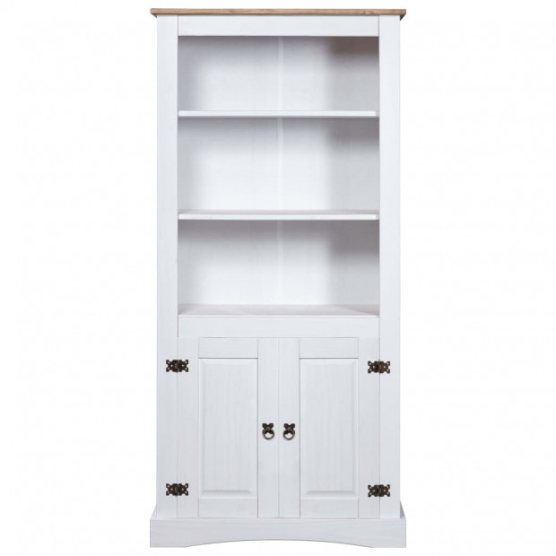 Cupboard Mexican Pine Corona Range White 80x40x170 Cm Image 2