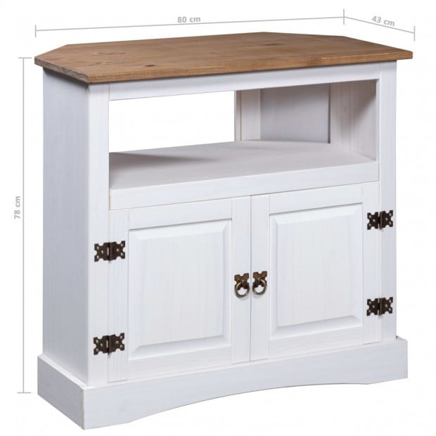 Console Table Mexican Pine Corona Range White 80x43x78 Cm Image 5
