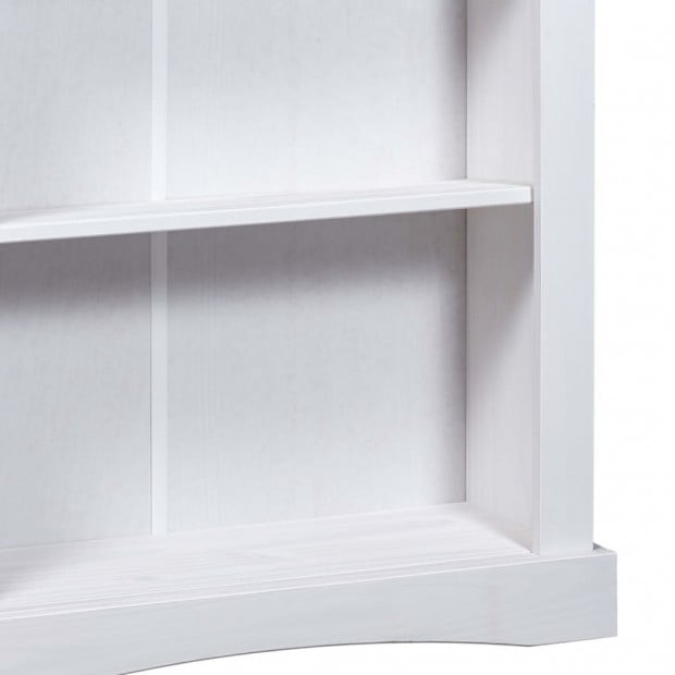 4-tier Bookcase Mexican Pine Corona Range White 81x29x150 Cm Image 3
