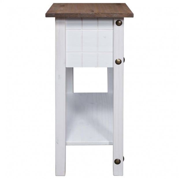 Console Table Mexican Pine Corona Range White 90x34.5x73 Cm Image 3