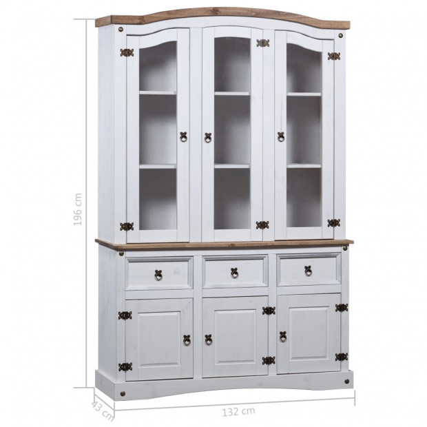 Buffet & Hutch Mexican Pine Corona Range White Image 7