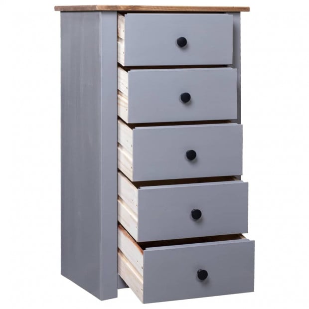 Sideboard Grey 46x40x89 Cm Pine Panama Range Image 2
