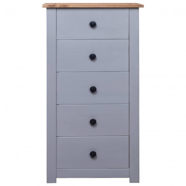 Sideboard Grey 46x40x89 Cm Pine Panama Range Image 3