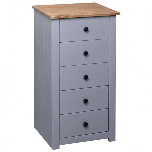 Sideboard Grey 46x40x89 Cm Pine Panama Range Image 4