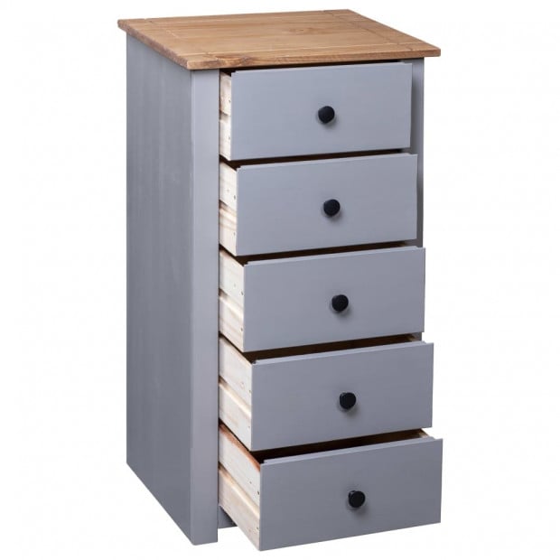 Sideboard Grey 46x40x89 Cm Pine Panama Range Image 5