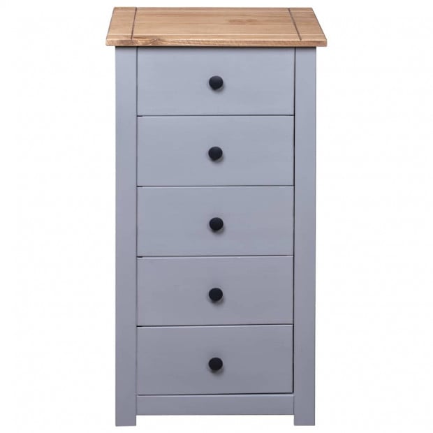 Sideboard Grey 46x40x89 Cm Pine Panama Range Image 6