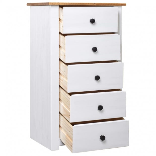 Sideboard White 46x40x89 Cm Pine Panama Range Image 2