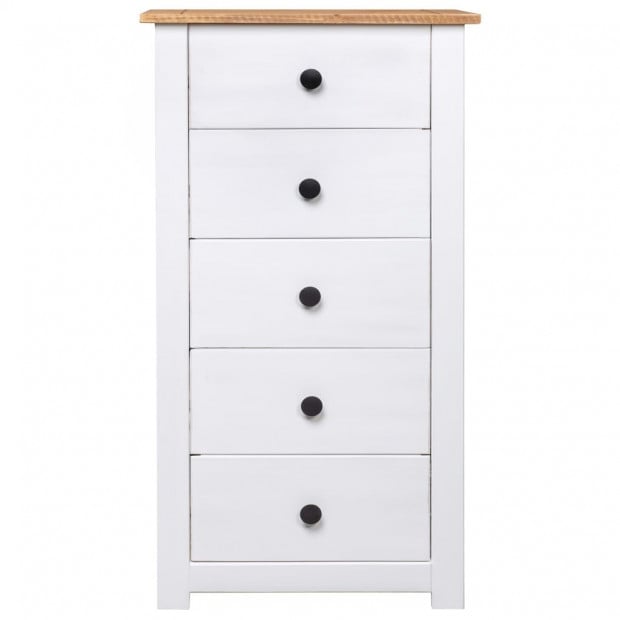 Sideboard White 46x40x89 Cm Pine Panama Range Image 3