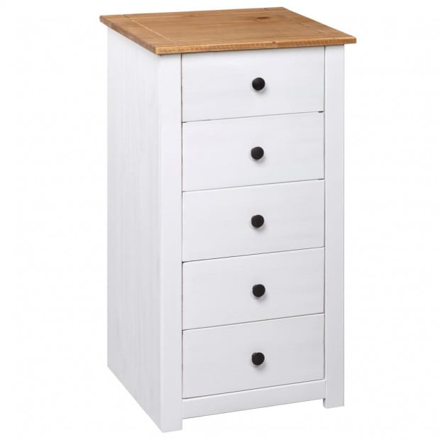 Sideboard White 46x40x89 Cm Pine Panama Range Image 4