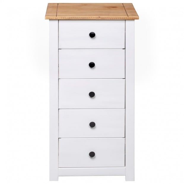 Sideboard White 46x40x89 Cm Pine Panama Range Image 6