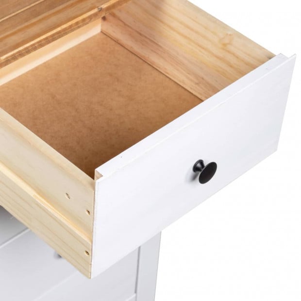 Sideboard White 46x40x89 Cm Pine Panama Range Image 8