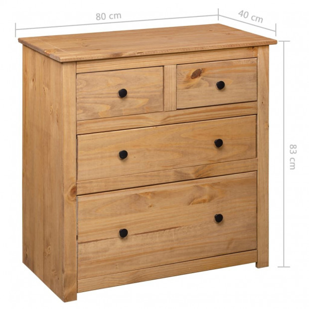 Sideboard 80x40x83 Cm Pinewood Panama Range Image 9