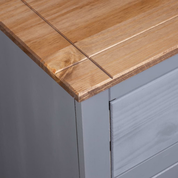 Sideboard Grey 80x40x83 Cm Pinewood Panama Range Image 2