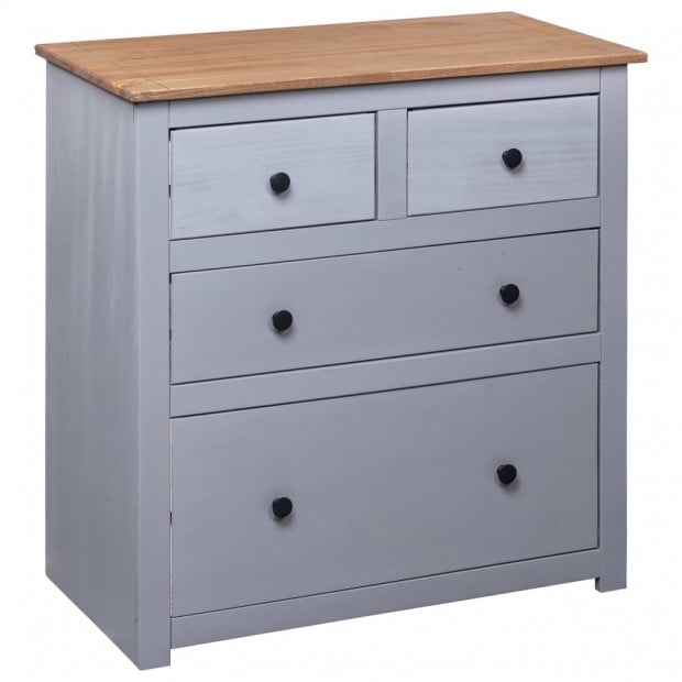 Sideboard Grey 80x40x83 Cm Pinewood Panama Range Image 5
