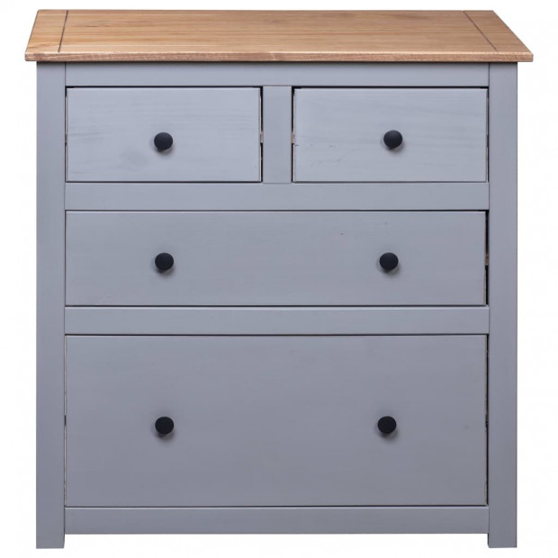 Sideboard Grey 80x40x83 Cm Pinewood Panama Range Image 7