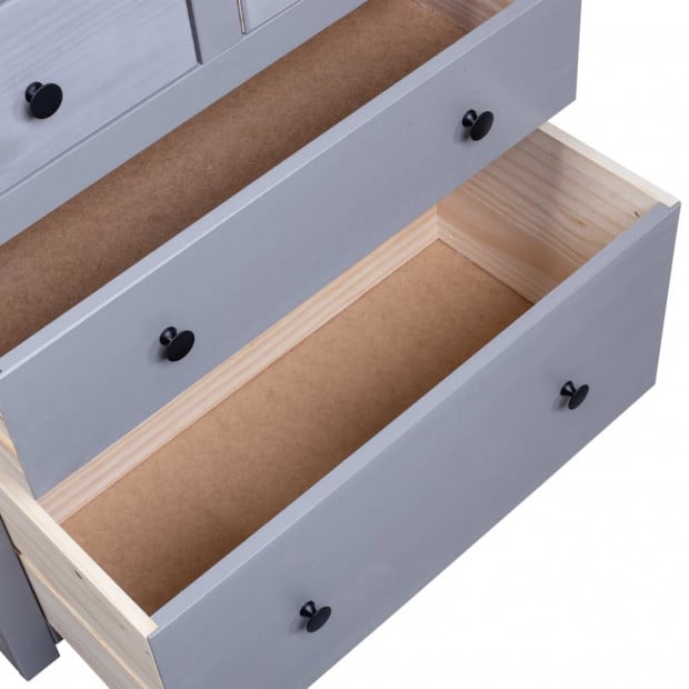 Sideboard Grey 80x40x83 Cm Pinewood Panama Range Image 8