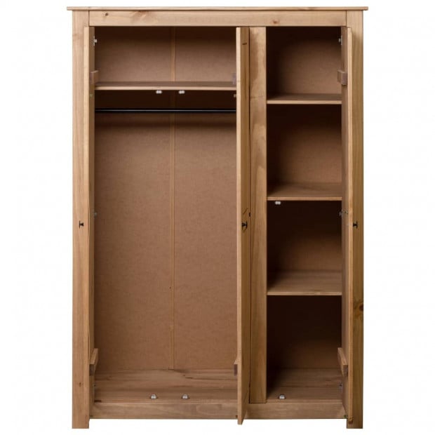 3-door Wardrobe 118x50x171.5 Cm Pine Panama Range Image 6