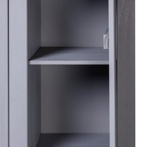 3-door Wardrobe Grey 118x50x171.5 Cm Pine Panama Range Image 6