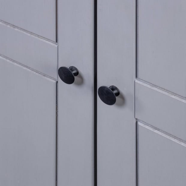 Wardrobe Grey 80x50x171.5 Cm Solid Pine Panama Range Image 3