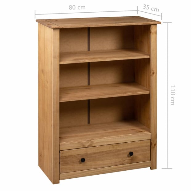 Bookcase 80x35x110 Cm Solid Pine Wood Panama Range Image 4