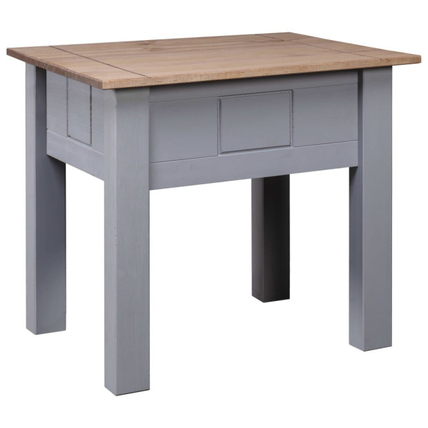 Nightstand Grey 50.5x50.5x52.5 Cm Pine Panama Range