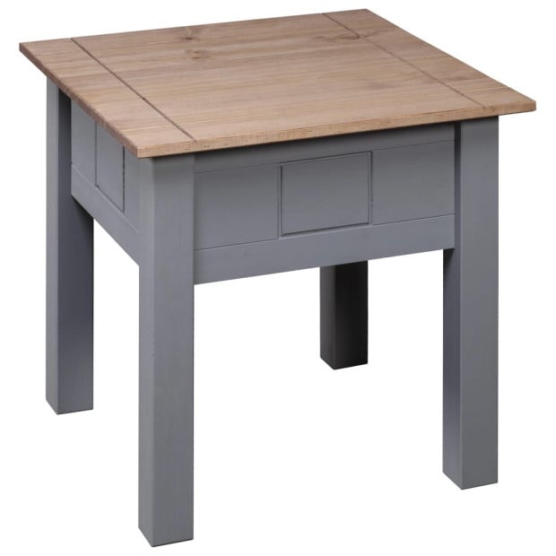 Nightstand Grey 50.5x50.5x52.5 Cm Pine Panama Range Image 3