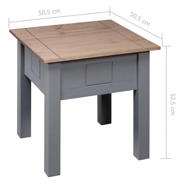 Nightstand Grey 50.5x50.5x52.5 Cm Pine Panama Range Image 6