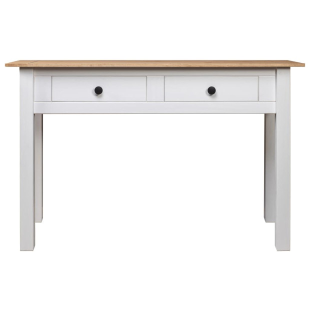 Console Table White 110x40x72 Cm Solid Pine Wood Panama Range Image 2