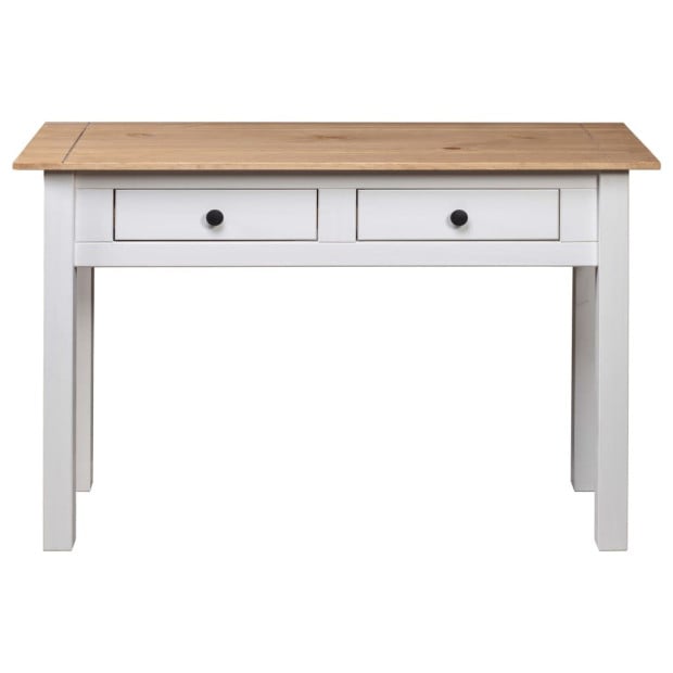 Console Table White 110x40x72 Cm Solid Pine Wood Panama Range Image 5