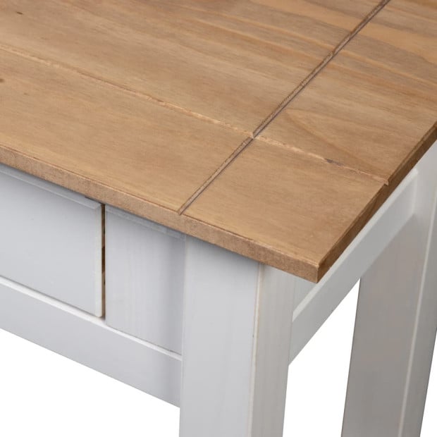 Console Table White 110x40x72 Cm Solid Pine Wood Panama Range Image 7