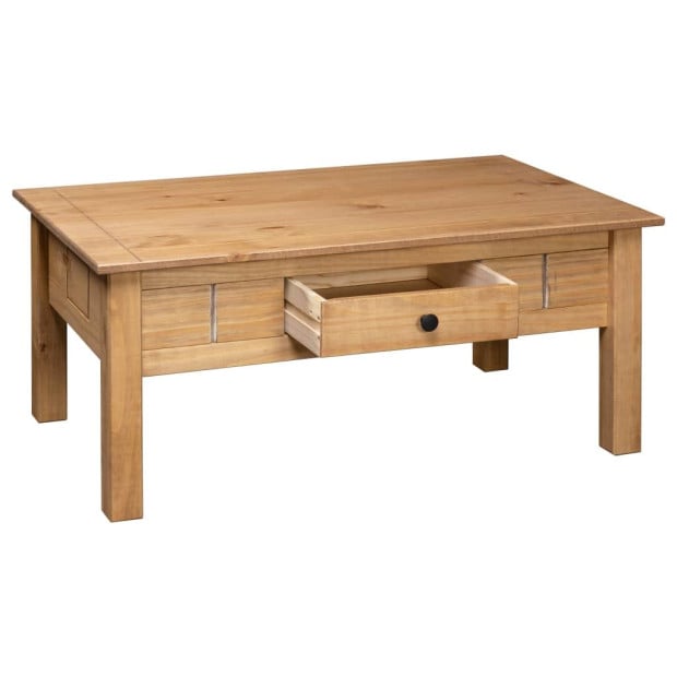 Coffee Table 100x60x45 Cm Solid Pine Wood Panama Range Image 6