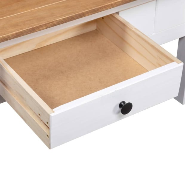 Coffee Table White 100x60x45 Cm Solid Pine Wood Panama Range Image 8