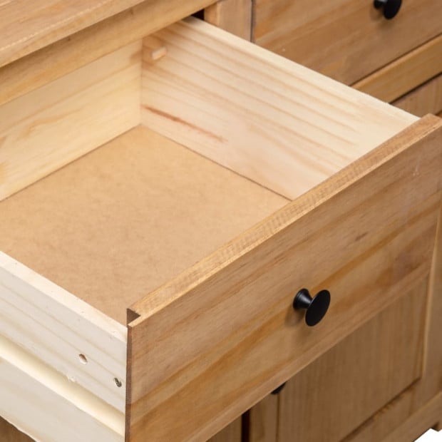 Sideboard 93x40x80 Cm Solid Pinewood Panama Range Image 3