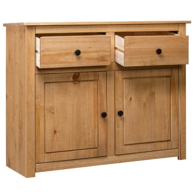 Sideboard 93x40x80 Cm Solid Pinewood Panama Range Image 5