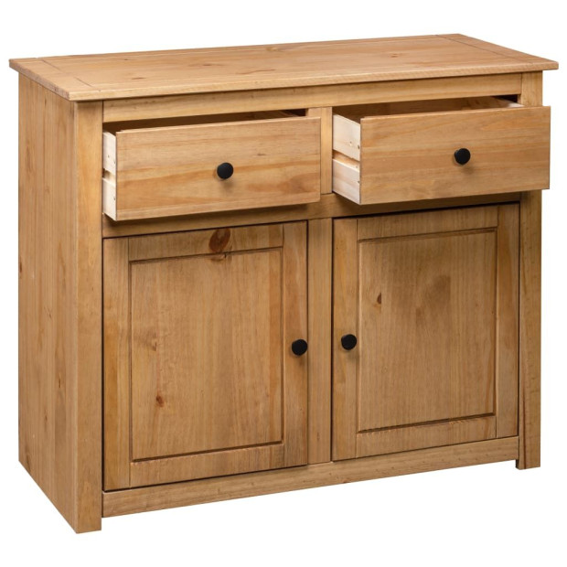 Sideboard 93x40x80 Cm Solid Pinewood Panama Range Image 9