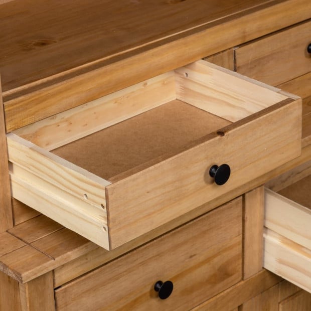 Highboard 93x40.5x180 Cm Solid Pine Panama Range Image 3