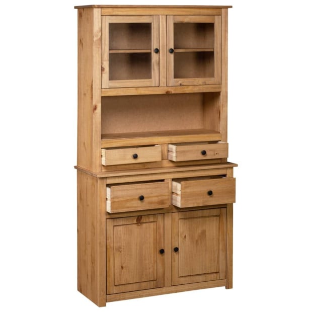 Highboard 93x40.5x180 Cm Solid Pine Panama Range Image 4