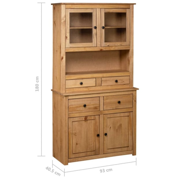 Highboard 93x40.5x180 Cm Solid Pine Panama Range Image 7