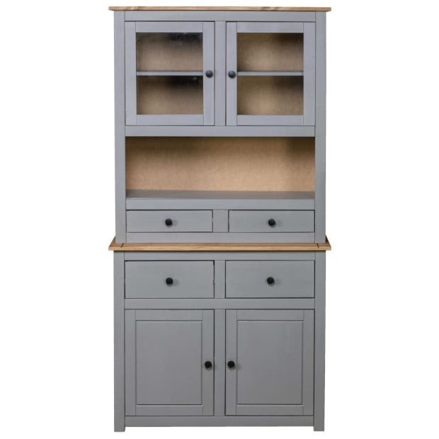 Highboard Grey 93x40.5x180 Cm Solid Pine Panama Range Image 4