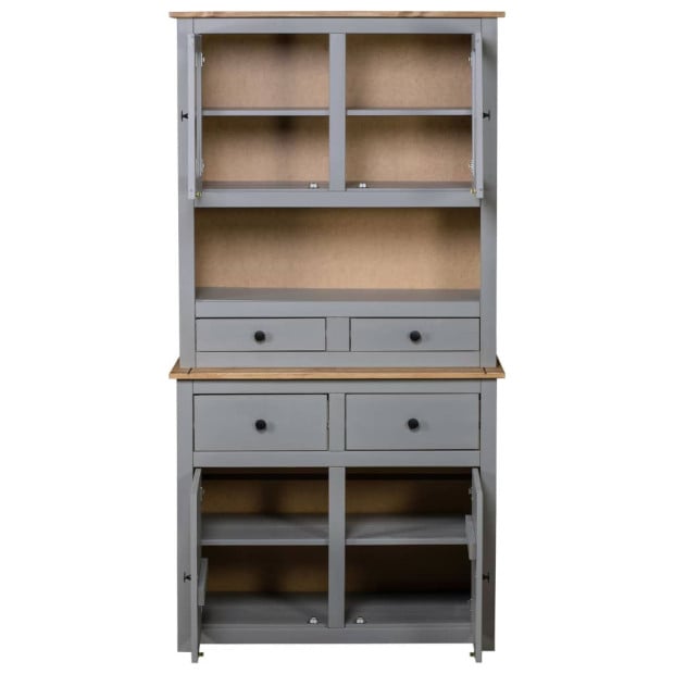 Highboard Grey 93x40.5x180 Cm Solid Pine Panama Range Image 5