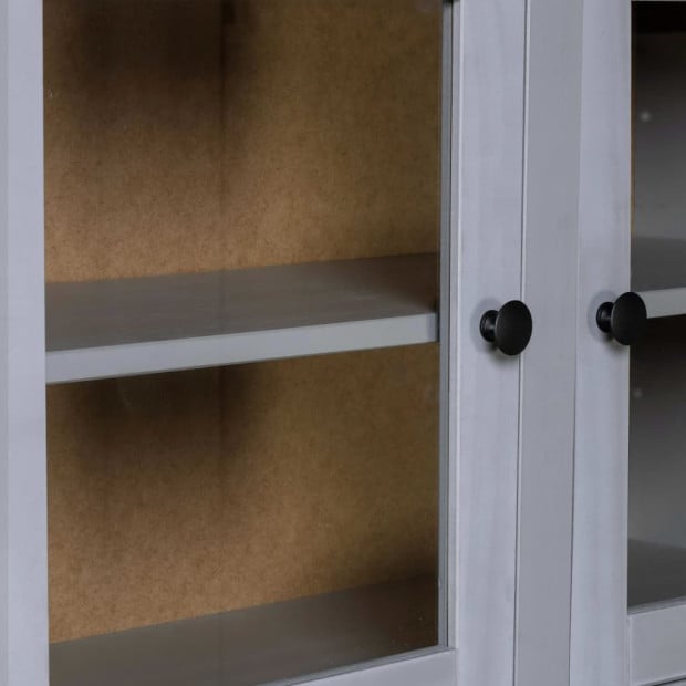 Highboard Grey 93x40.5x180 Cm Solid Pine Panama Range Image 6