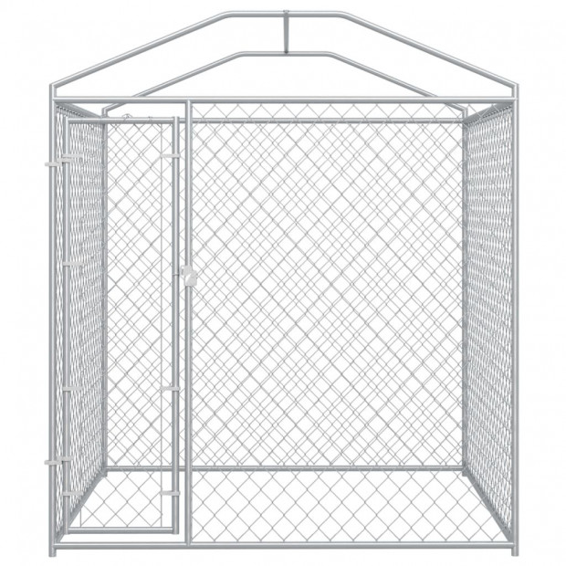 Outdoor Dog Kennel With Canopy Top 2x2x2.1 M Image 3
