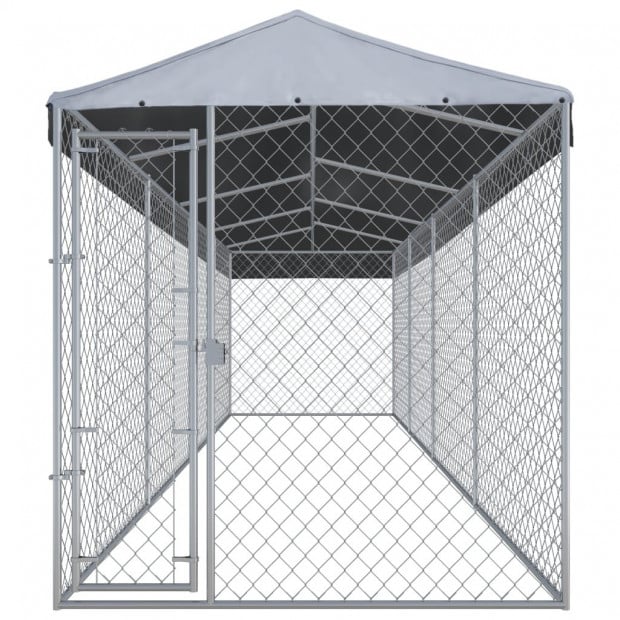 Outdoor Dog Kennel With Roof 760x190x225 Cm Image 2