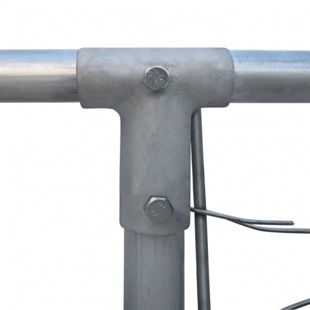 Outdoor Dog Kennel Galvanised Steel 2x2x1 M Image 3