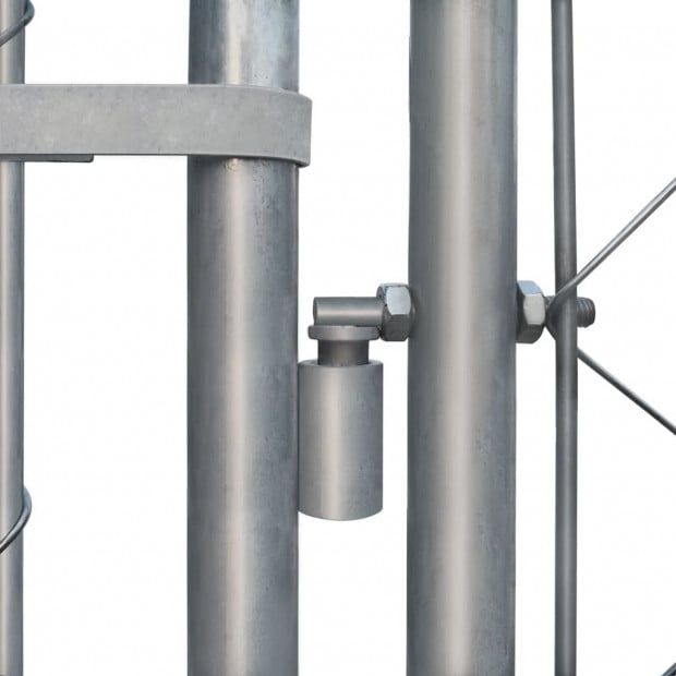 Outdoor Dog Kennel Galvanised Steel 4x4x1 M Image 4