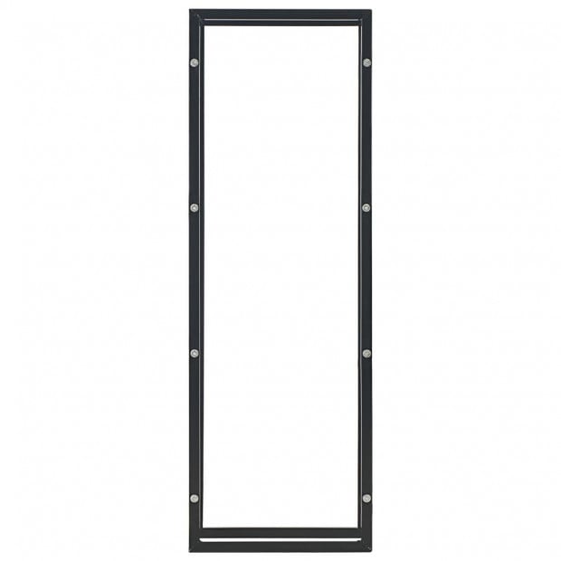 Firewood Rack Black 50x20x150 Cm Steel Image 3