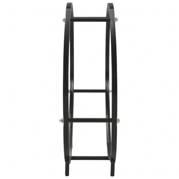 Firewood Rack Black 70x20x70 Cm Steel Image 4