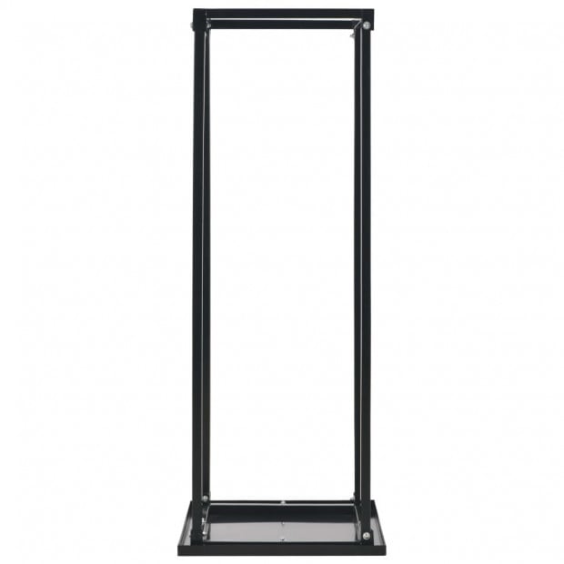 Firewood Rack With Base Black 37x37x113 Cm Steel Image 3