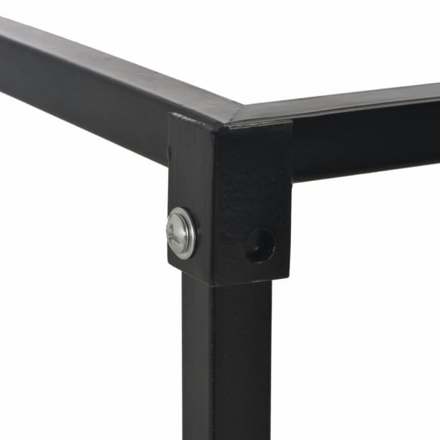 Firewood Rack With Base Black 37x37x113 Cm Steel Image 4