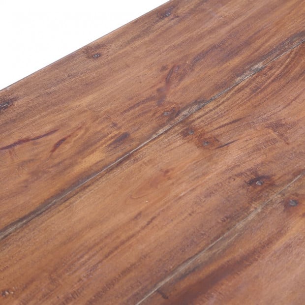 Desk With Drawers White 117x57x75 Cm Solid Reclaimed Wood Image 6